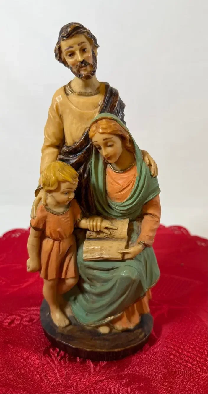 Vintage Italian Holy Family Figurine E.T. Marked Joseph Mary Jesus Religious
